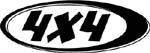 4x4 oval decal