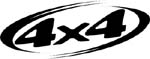 4x4 oval decal