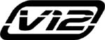 slanted v12 vinyl decal