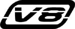 v8 vinyl lettering decal