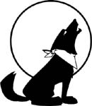 howling dog vinyl sticker