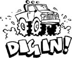 dig in vinyl sticker 4x4