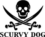 scurvy dog vinyl boat decals