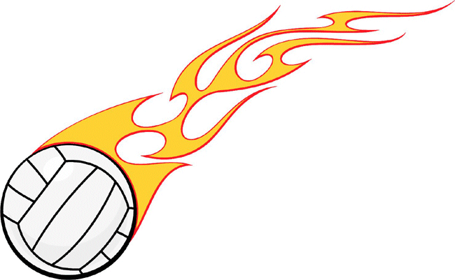 volleyball flames clipart - photo #9