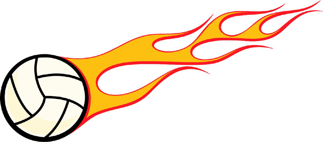 volleyball flames clipart - photo #8