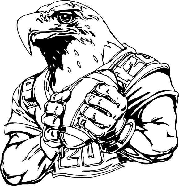 eagle mascot coloring pages - photo #1