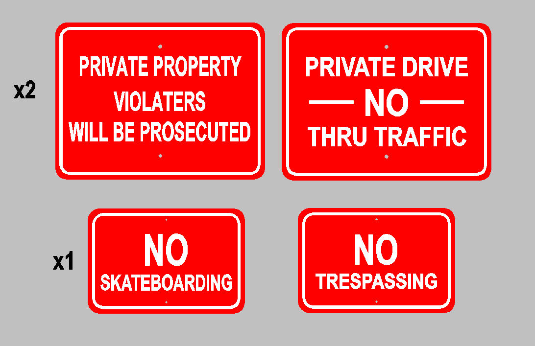 Journal of Sign Designs and Proofs » PRIVATE DRIVE and PRIVATE PROPERTY