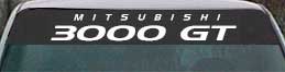 Mitsubishi 3000 GT vinyl windshield lettering