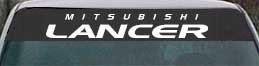 Mitsubishi Lancer windshield graphic