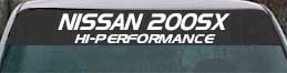 Nissan 200Sx windshield decals