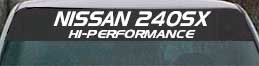 Nissan 240SX windshield lettering