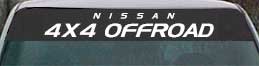 Nissan 4x4 offroad windshield graphics