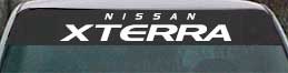 nissan Xterra windshield lettering