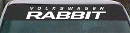 windshield graphics volkswagen rabbit