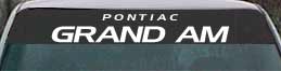 windshield lettering pontiac grand am