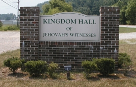 Kingdom Hall Of Jehovah's Wittnesses Sign