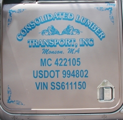 Consolidated Lumber Truck Lettering