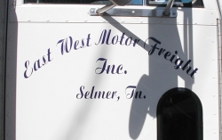 East West Motor Freight Lettering