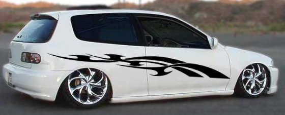 vinyl tribal flame graphics