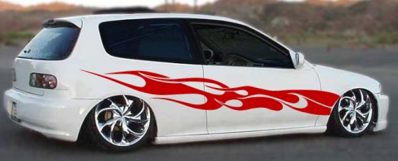cool flame stripes