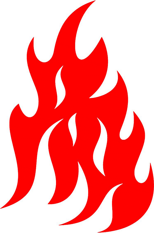 fire_60 Classic Fire Flames Graphic Flame Decal