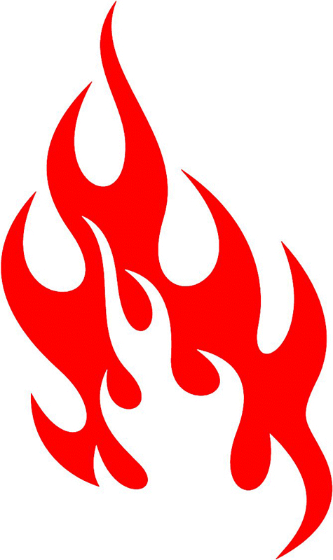 fire_61 Classic Fire Flames Graphic Flame Decal