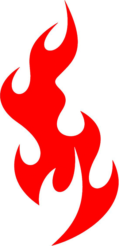 fire_63 Classic Fire Flames Graphic Flame Decal