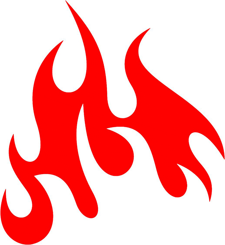 fire_64 Classic Fire Flames Graphic Flame Decal