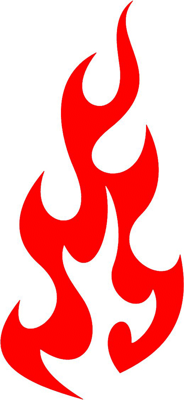 fire_67 Classic Fire Flames Graphic Flame Decal