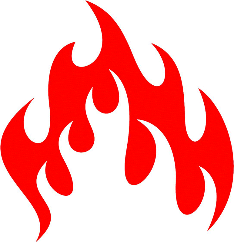 fire_69 Classic Fire Flames Graphic Flame Decal
