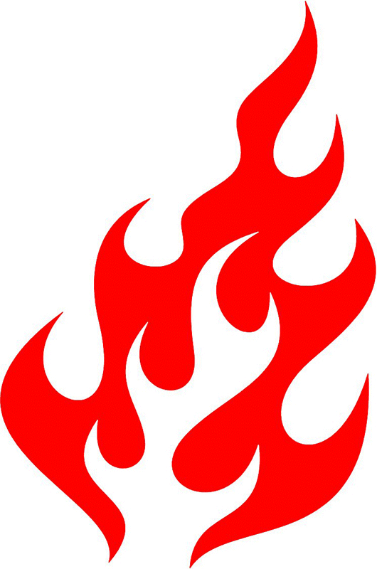 fire_70 Classic Fire Flames Graphic Flame Decal