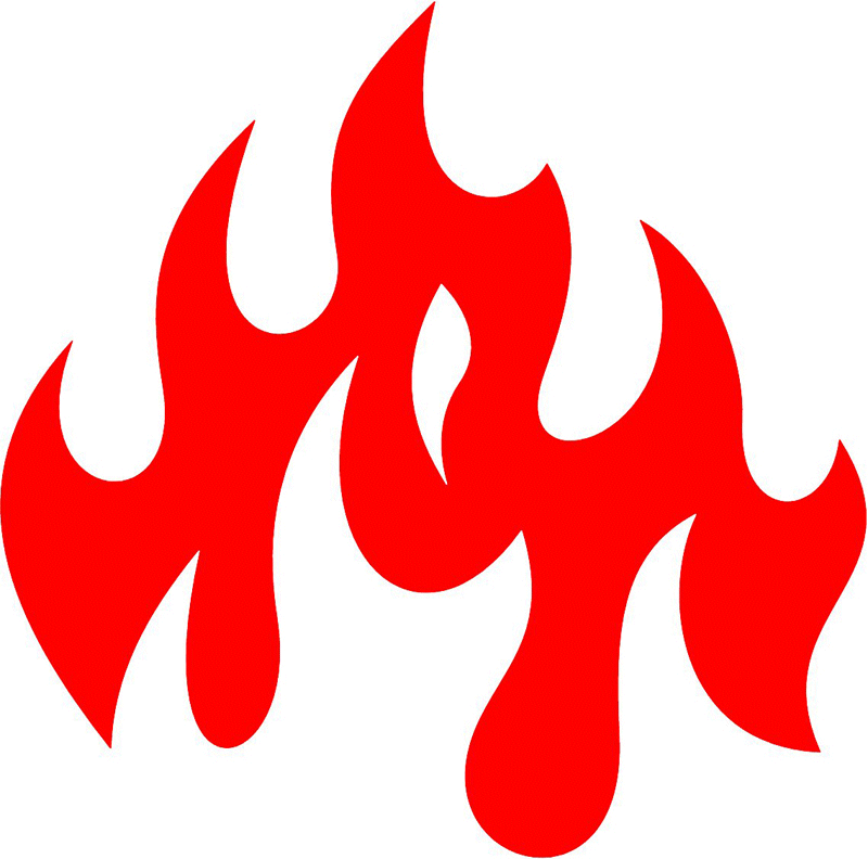 fire_71 Classic Fire Flames Graphic Flame Decal