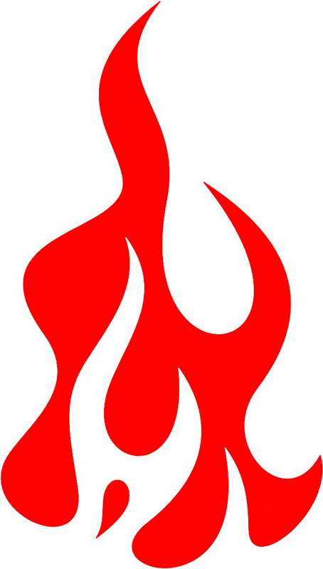 fire_78 Classic Fire Flames Graphic Flame Decal