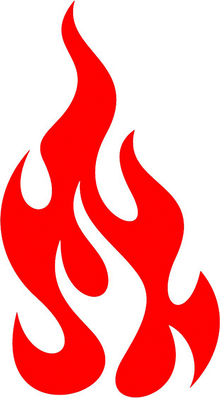 fire_86 Classic Fire Flames Graphic Flame Decal
