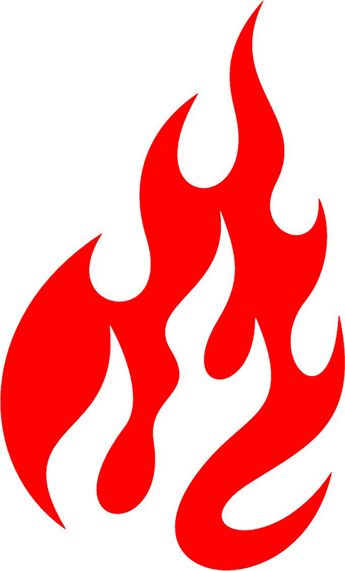 fire_88 Classic Fire Flames Graphic Flame Decal