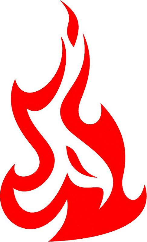 fire_89 Classic Fire Flames Graphic Flame Decal