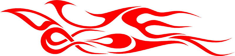 CRAZY_32 Crazy Flames Graphic Flame Decal