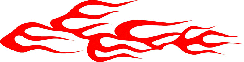 CRAZY_33 Crazy Flames Graphic Flame Decal