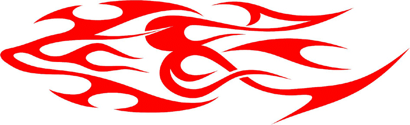 CRAZY_49 Crazy Flames Graphic Flame Decal