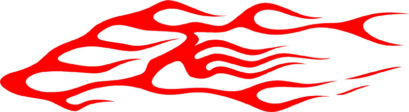 CRAZY_50 Crazy Flames Graphic Flame Decal