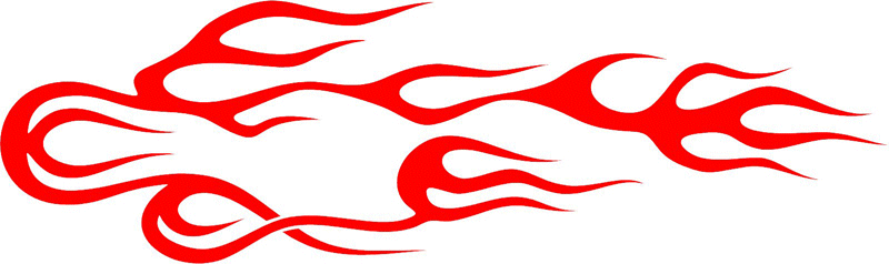 CRAZY_52 Crazy Flames Graphic Flame Decal