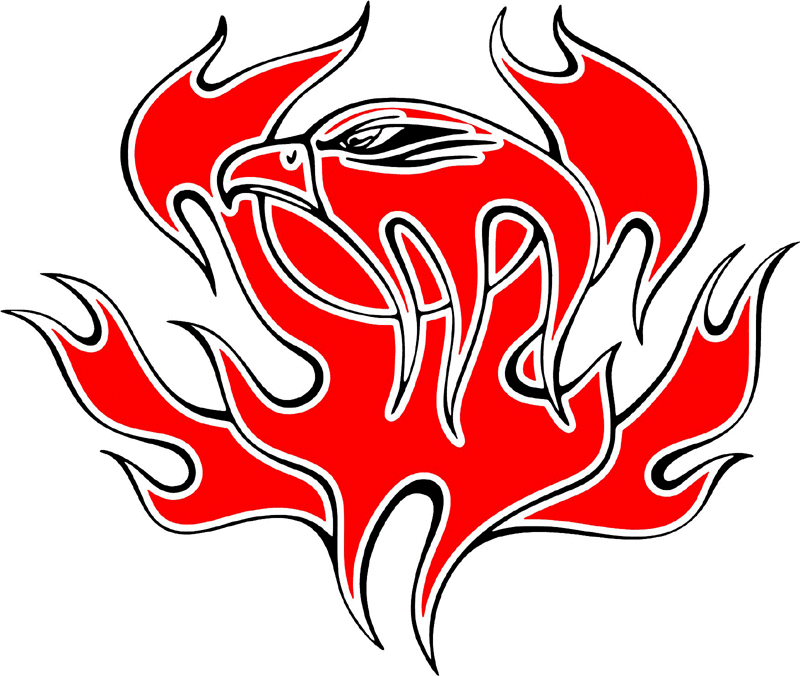 esefl_16 Easy Eagle Flames Graphic Flame Decal