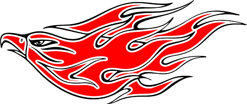 esefl_17 Easy Eagle Flames Graphic Flame Decal