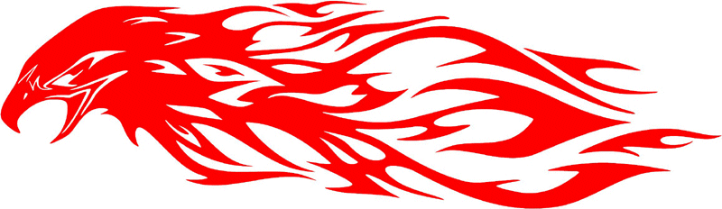fle_13 Flaming Eagles Graphic Flame Decal