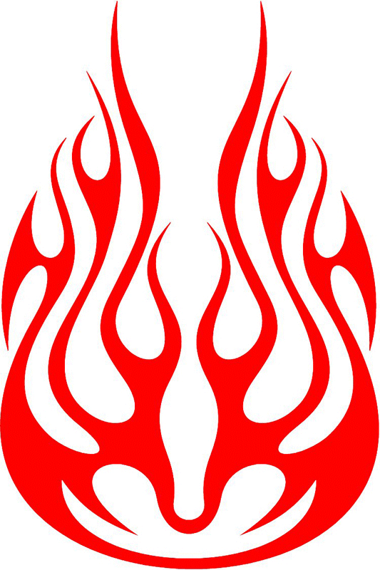 hood_46 Hood Flame Graphic Flame Decal