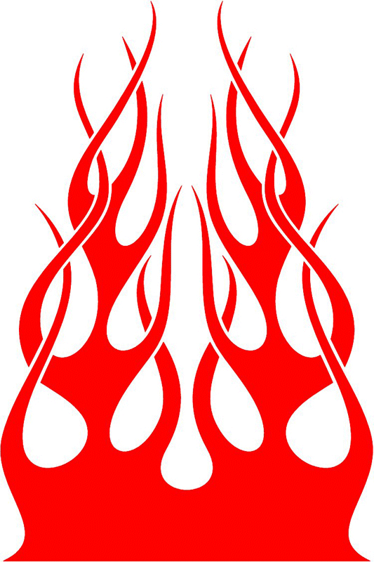 hood_49 Hood Flame Graphic Flame Decal