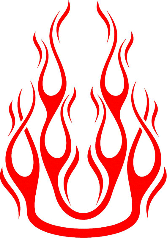 hood_56 Hood Flame Graphic Flame Decal