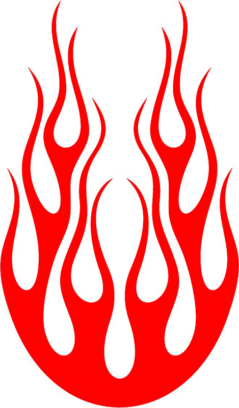 hood_57 Hood Flame Graphic Flame Decal