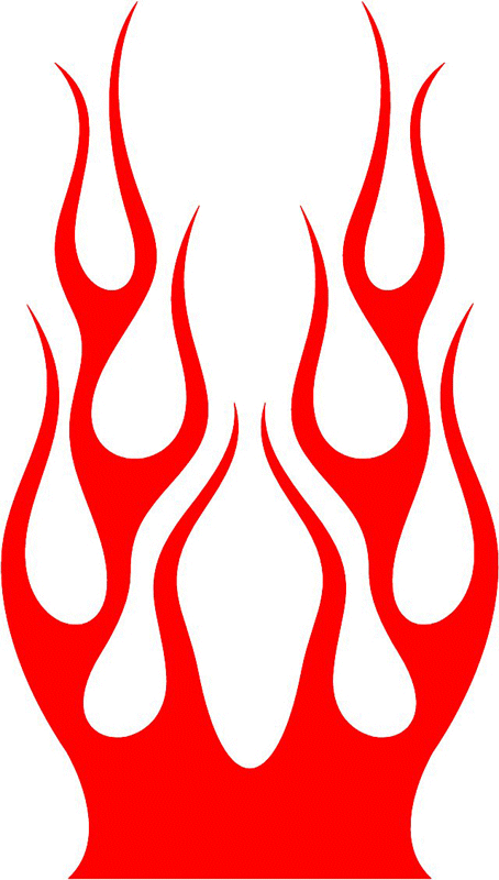 hood_58 Hood Flame Graphic Flame Decal