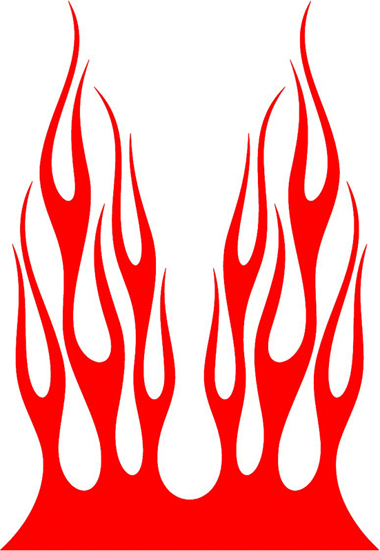 hood_59 Hood Flame Graphic Flame Decal